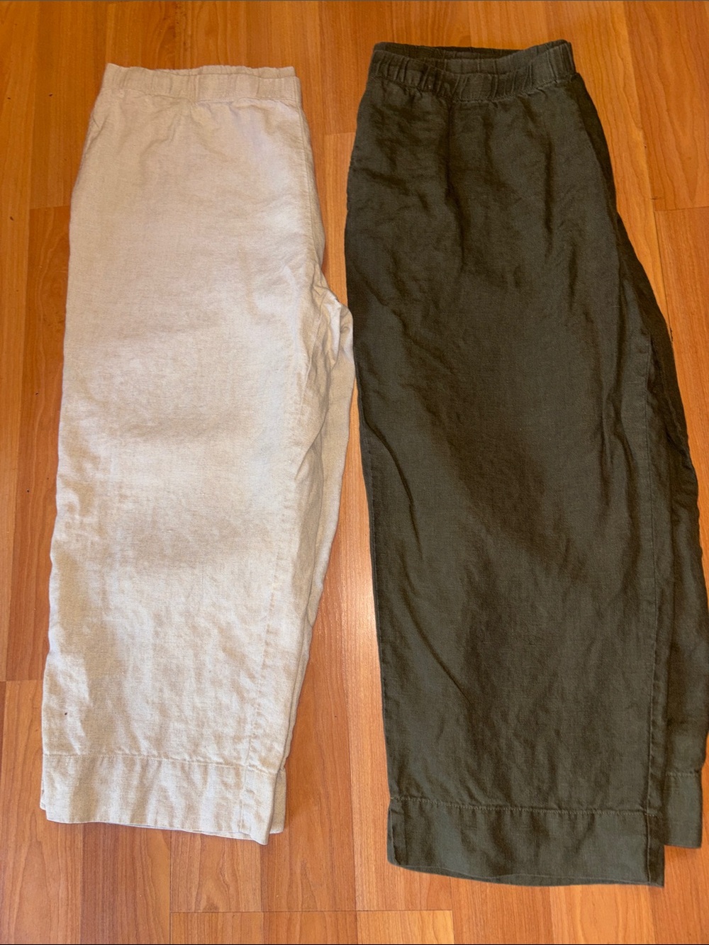 2 Pair Jill Love Linen Wide Leg Cropped Pants Women’s Plus Size 2X
